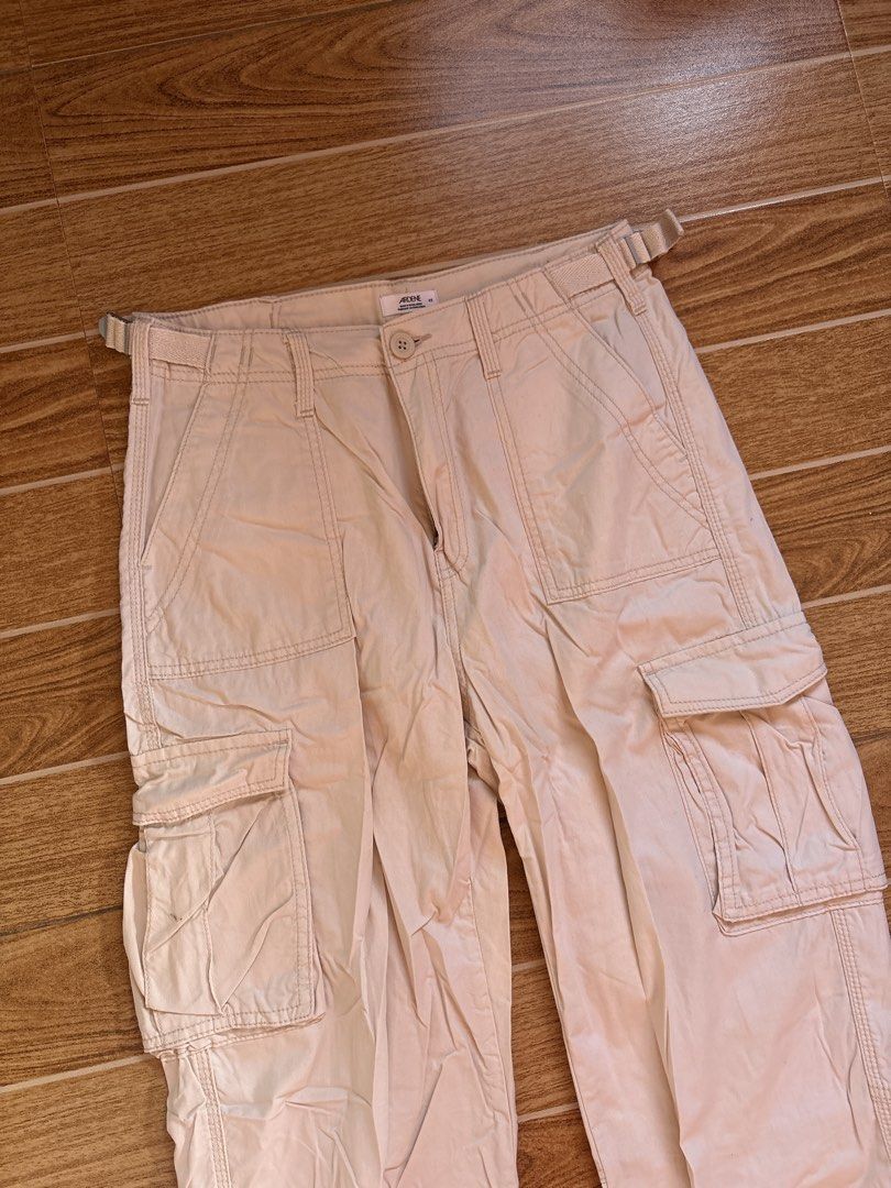 Ardene Beige Cargo Pants Size 03 (Category: Jeans) located in Manila. Submitted by _foryou (Listing ID 1467672603, Image 2). Description: dm for when worn! used only once adjustable straps on the side.