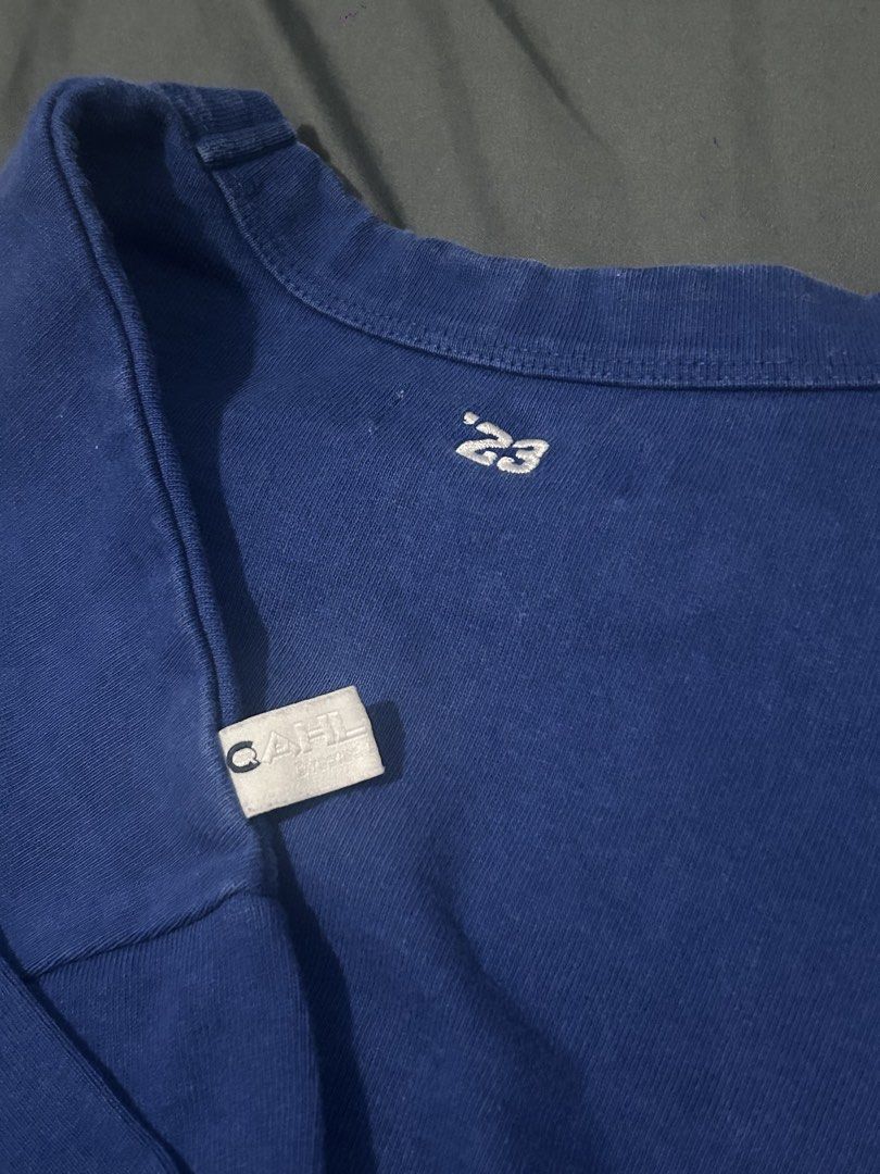 AS PACK! Cahlumn Pocket Tees (Category: Tshirts & Polo Shirts ) located in Lucena. Submitted by cityboyfits (Listing ID 1467837087, Image 2). Description: - Brand: Cahlumn (Directed by A.H.) - Material: 100% Cotton - Colors & Sizes: Blue (Large) and Beige (Medium) - Dimes: 29x25 (Blue), 28x24.5 (Beige) - Details: Chest pocket with Cahlumn brand patch on both - Special Feature: '23 embroidered near the neckline on the blue shirt - Great basic tees