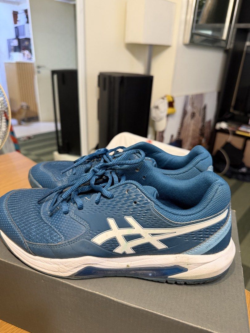 Asics Gel Dedicate 8 (Category: Sneakers) located in Quezon City. Submitted by callmeo (Listing ID 1467613572, Image 3). Description: 🎾 ASICS Gel-Dedicate 8 | US 9 Used mainly for tennis, but not my main pair. Still in good condition, just needs a little cleaning. No heel drag! 💰 Price: ₱__2500 📍 Meetup/Pickup: The Orabella Project 4, Quezon City RFS: Decluttering my shoe collection..