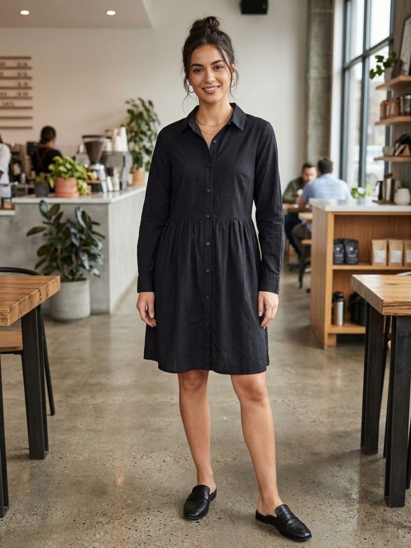 Asos Black Dress (Category: Dresses) located in Santa Cruz. Submitted by deenem (Listing ID 1467633337, Image 1). Description: Like New😍👌 No flaws👌 Can fit S-M Asian (Measurements laid flat in inches) Bust:17 Waist: 17.5 Armhole:9 Lenght: 33.