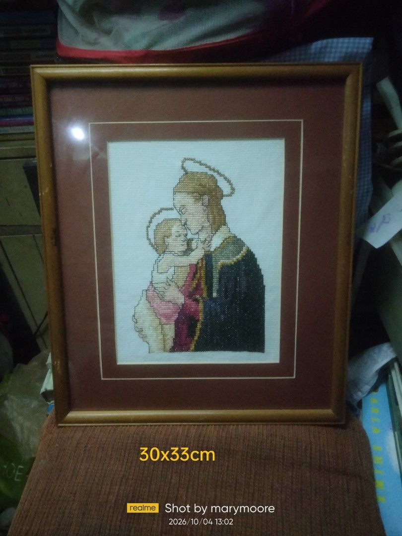 Assorted wall decor (Category: Vintage Collectibles) located in Manila. Submitted by moranolito25893 (Listing ID 1467640508, Image 3). Description: assorted wall decorcr crosstitch.