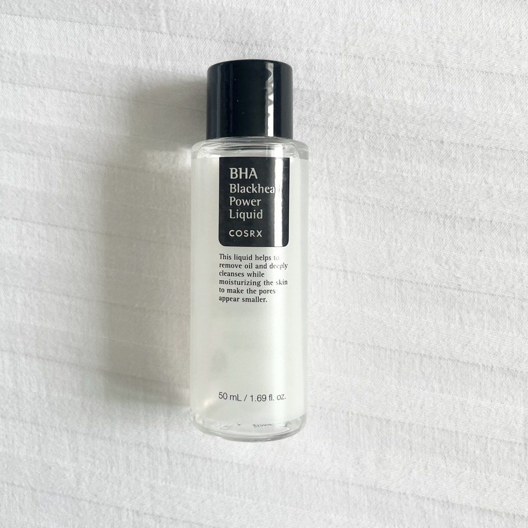 Authentic COSRX 🇰🇷 4% BHA Blackhead Power Liquid Toner 50ml (Category: Face Care) located in Makati City. Submitted by cams.closet (Listing ID 1467387095, Image 2). Description: 100% Authentic and Original COSRX 🇰🇷 4% BHA Blackhead & Pore Powerful Eraser Liquid Toner 50ml 75% Full Purchased directly from COSRX 🇰🇷 Expiration Date: October 20, 2028 RFS: Too many toners right now.