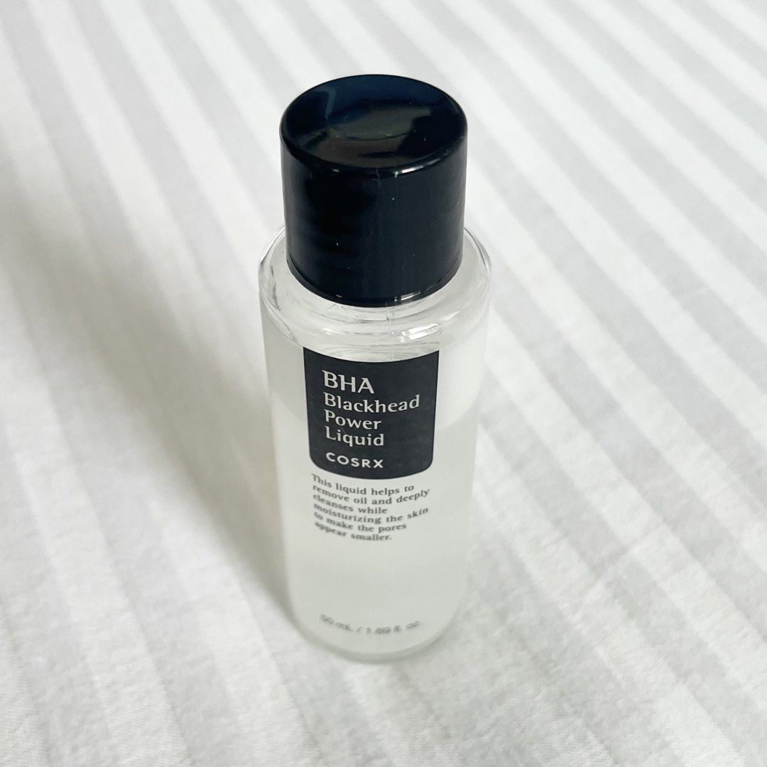 Authentic COSRX 🇰🇷 4% BHA Blackhead Power Liquid Toner 50ml (Category: Face Care) located in Makati City. Submitted by cams.closet (Listing ID 1467387095, Image 1). Description: 100% Authentic and Original COSRX 🇰🇷 4% BHA Blackhead & Pore Powerful Eraser Liquid Toner 50ml 75% Full Purchased directly from COSRX 🇰🇷 Expiration Date: October 20, 2028 RFS: Too many toners right now.