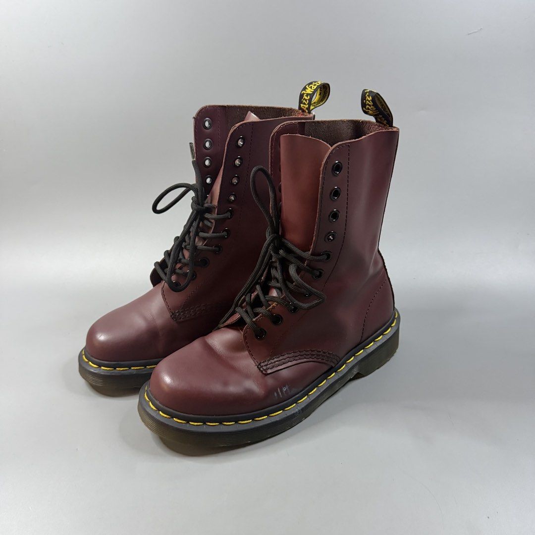 (Authentic) Dr. Martens - 1490 High Lace Boots Cherry Red (Category: Boots) located in Paranaque City. Submitted by millennial_goodz (Listing ID 1467716037, Image 3). Description: WTS (Authentic) Dr. Martens - 1490 High Lace Boots Cherry Red Size 6 Ladies - 4 UK - 37 Euro Excellent condition - Signs of usage Authentic P2,499 only DM.