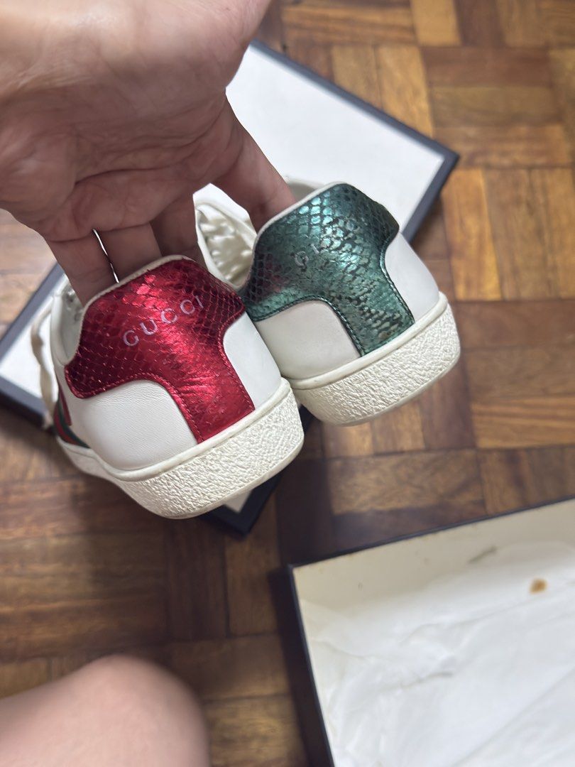 Authentic Gucci Sneakers (Category: Sneakers & Footwear) located in Makati City. Submitted by cars_online (Listing ID 1467726783, Image 2). Description: authentic gucci sneakers with box size 37 on tag.