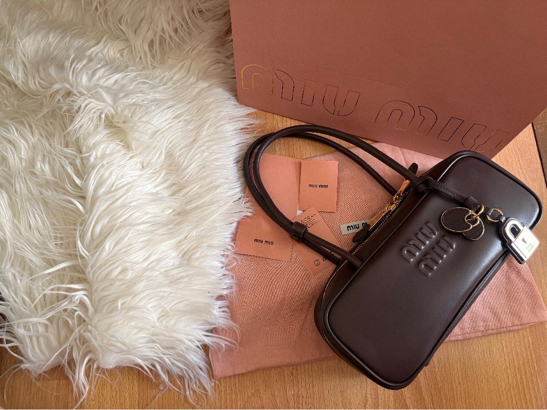 Authentic MiuMiu Beau (Category: Luxury Bags & Wallets) located in Davao. Submitted by hoardshopdavao (Listing ID 1467676617, Image 2). Description: Authentic! Pasabuy from HK! Selling very low since inclusions are paperbag dustbag and cards only. Really good deal na no issues at all ☺️.