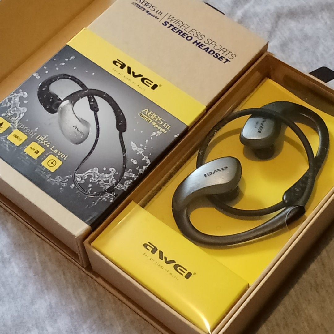 AWEI BLUETOOTH SPORTS HEADPHONES (Category: Headphones & Headsets) located in Paranaque City. Submitted by powerzone0517 (Listing ID 1467679034, Image 2). Description: .