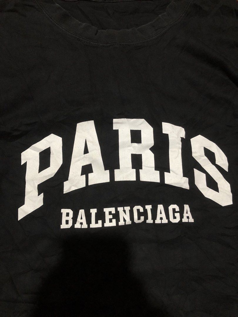 BALENCIAGA PARIS (Category: Formal Shirts) located in Zamboanga. Submitted by rifthrift.zc (Listing ID 1467621512, Image 2). Description: off/legit size Large to Xl minimal bacon neck cut neck tag color rate 9/10 no crackprint good condition +sf.