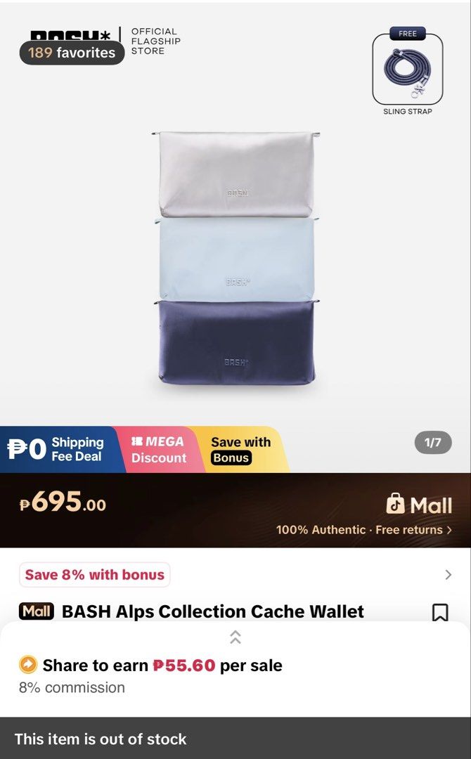Bash sling bag on hand (Category: Purses & Pouches) located in Cainta. Submitted by cubic01 (Listing ID 1467722802, Image 1). Description: .