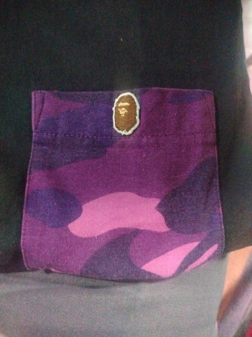 Bathing ape side pocket tee (Category: Formal Shirts) located in Ligao. Submitted by milo_finds303 (Listing ID 1467667800, Image 3). Description: Bape side pocket tee •Dimes: 20X27 •Colorate: 8.7/10 •Good Condition •Issue: need wash 600 shipped🚚📦 JNT COURIER AND CAN SHIP NATIONWIDE🌐📦.