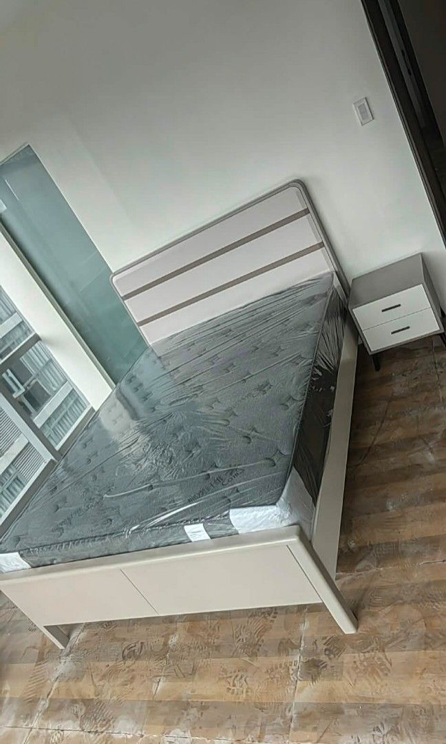 Bed with mattress (Category: Bed Frames & Mattresses) located in Manila. Submitted by flfurniture (Listing ID 1467629719, Image 3). Description: 🌟AVAILABLE SIZE KING SIZE QUEEN SIZE ✅high quality ✅wood material ✅mattress spring type high quality 🌟can order also only Bed or mattress only NOTE: The price depends on what size you want🙂 📢WE ARE SELLING ALL KIND OF HOME FURNITURE AND OFFICE FURNITURE 💯 ALL BRAND NEW 📢 📱contact no.09389920978 🤝