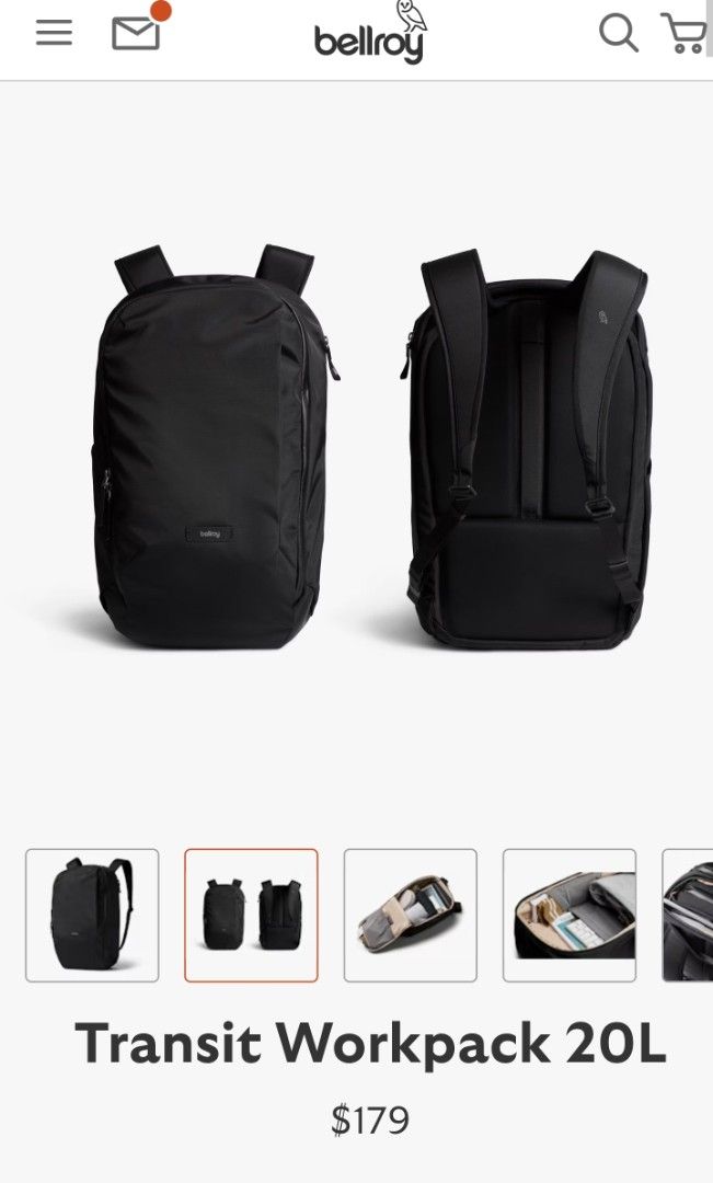 Bellroy Transit Workpack 20L Black Laptop Bag Backpack (Category: Backpacks) located in Manila. Submitted by leftshark_deer (Listing ID 1467707224, Image 2). Description: Original price $179. WILL SHIP FOR FREE VIA J&T ‼️ But if you want it delivered same day, youll shoulder the lalamove. Item loc is: Rodriguez, Rizal. MARAMING POCKETS. MAY LAPTOP COMPARTMENT (fits up to 16" laptops). 💯 Im sorry yan lang ang pictures, di ko na po ilalabas ulit y
