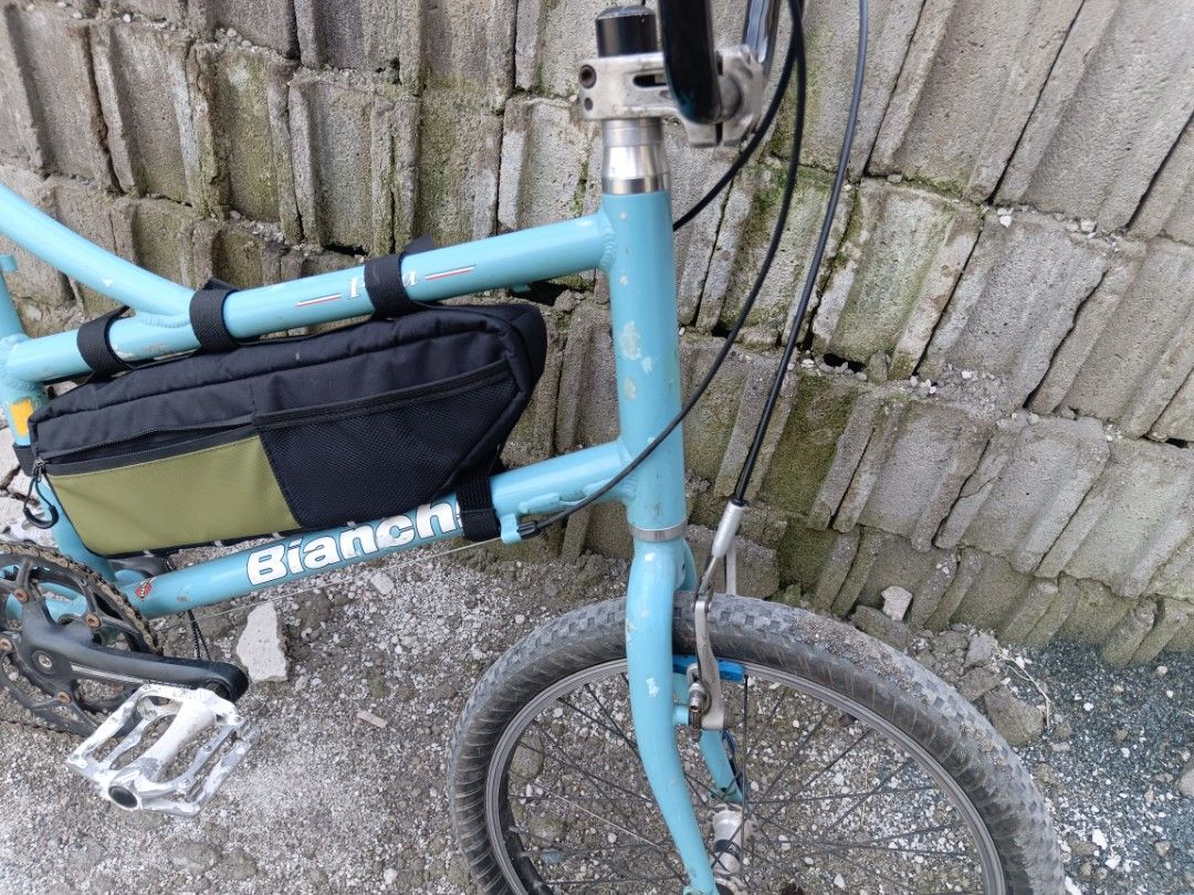 Bianchi Pisa Mini Velo (Category: Bicycles) located in Manila. Submitted by juliancai (Listing ID 1467611308, Image 2). Description: BMX stem, klunker bars 1x teka 8spd claris Prowheel Cranks Shimano Brakes Shimano Hubs 20 x 2.0 BMX Tire Issue: nabiliog left crank arm, kabyos sa smallest cog sa casette, no grips/pedals included, nawala 1 tension screw sa brake P11000 negotiable For pickup Muntinlupa area .