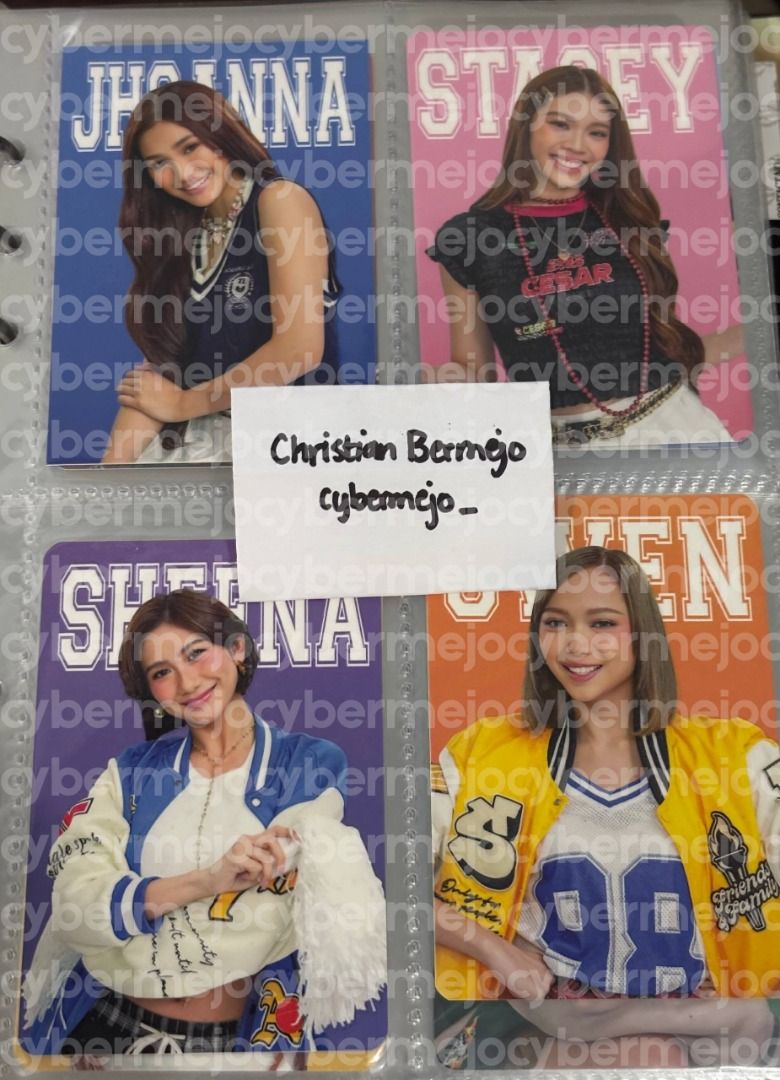 BINI x Sterling Photocard Full Set (Category: K-Wave Merchandise) located in Pasig City. Submitted by cybermejo_ (Listing ID 1467754313, Image 2). Description: - Includes individual member and duo PCs - Take all as set - Last price at 900 - RFS: Decluttering, need funds.