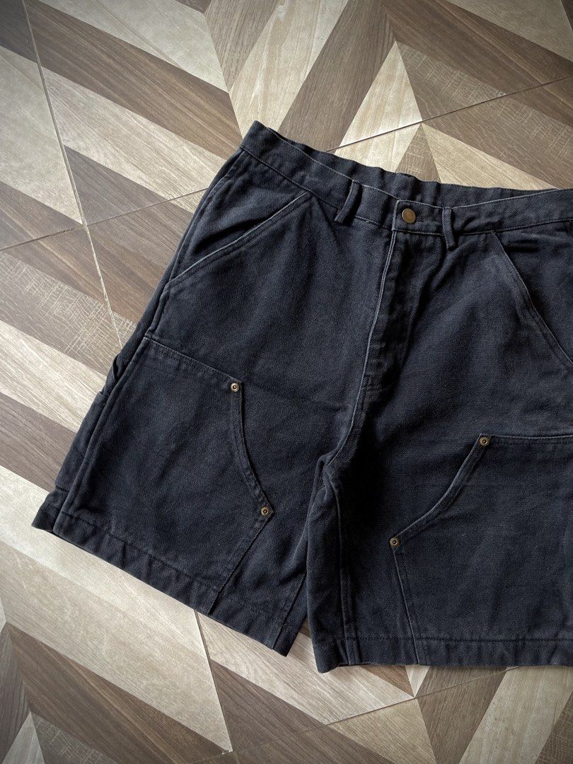 Black Double Knee Jorts (Category: Shorts) located in Pagadian. Submitted by thrift.wrld (Listing ID 1467715797, Image 2). Description: ( Black Double Knee Jorts ) Dimensions: • Waist: 32 • Length: 20 • Thigh: 13.5 • Hem: 12 Check last pic for issue Drop Prices: • Mine: 350 + ₱9O shipping fee (sf) .