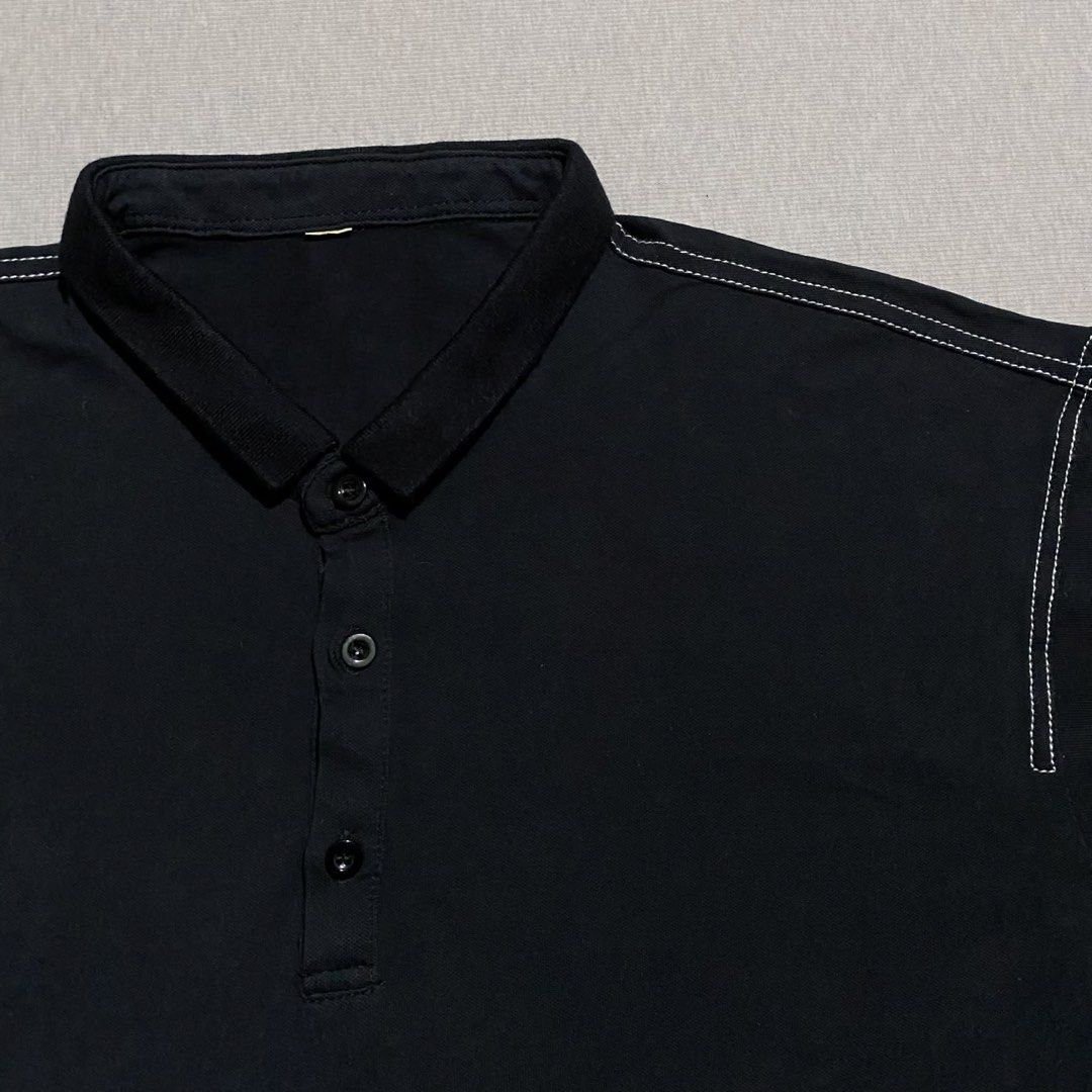 Black Polo with backprint (Category: Tshirts & Polo Shirts ) located in Mabalacat. Submitted by stellargarments (Listing ID 1467644736, Image 3). Description: L: 26 W : 21 Condition : 9/10 GANDA NG DETAILS GANDA NG STATEMENT SUPER NICE & KINIS! NO ISSUE SA COLLAR 😊 VERY COMFY & SMOOTH ON SKIN NEED WASH NO MAJOR STAIN FRESH FROM BALE.