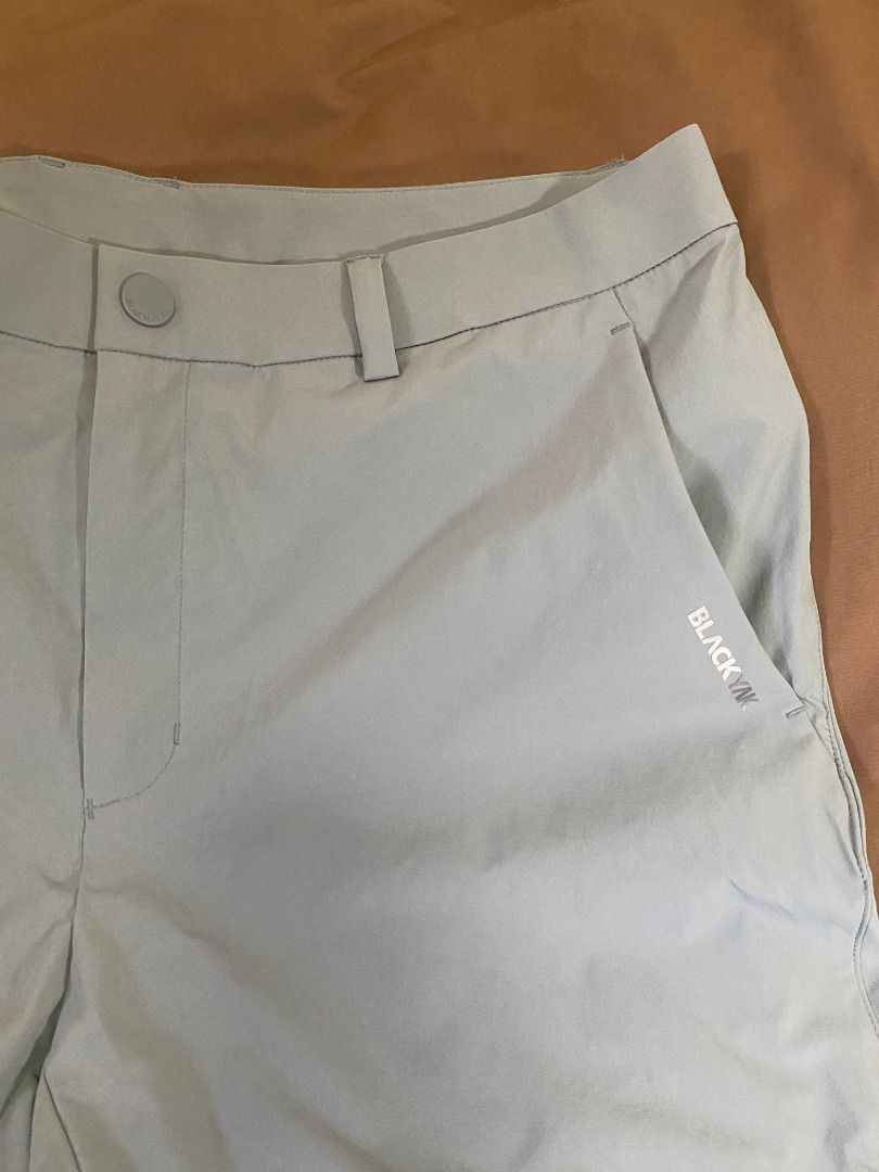 Blackyak Light Blue Outdoor Pants (Category: Jeans) located in San Pablo. Submitted by kisha_santonia (Listing ID 1467670036, Image 2). Description: - Brand: Blackyak - Color: Light blue with subtle front pocket branding - Material: Light and stretchy fabric, perfect for active movement - Features: Belt loops and zip fly - Measurements: ~21 inches across the waist, ~39 inches total length - Condition: Excellent, no rips or stains noticed.
