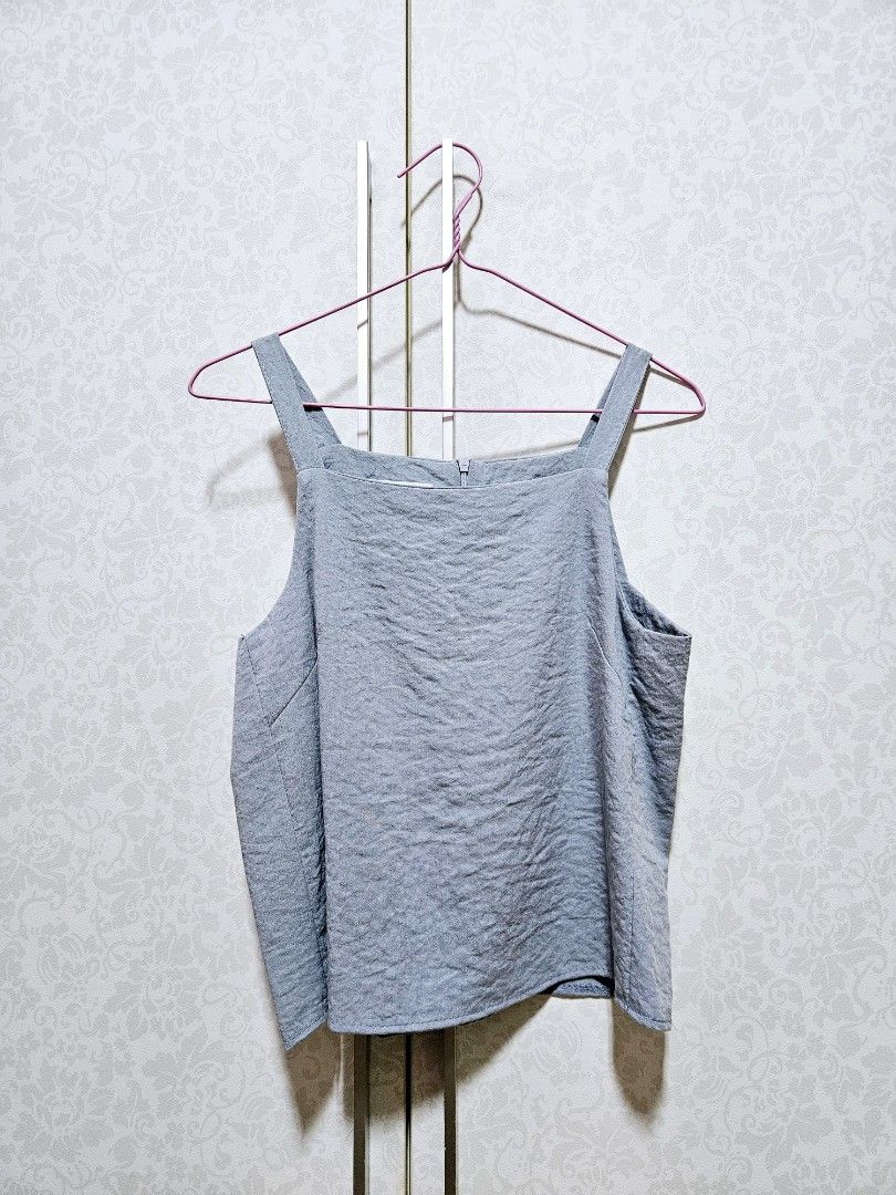 Blue Basic Top (Category: Blouses) located in Singapore. Submitted by tiffany.elaine (Listing ID 1467736801, Image 1). Description: Blue basic top with zipper at the back; Free Size; in good condition; worn 1-2 times before.