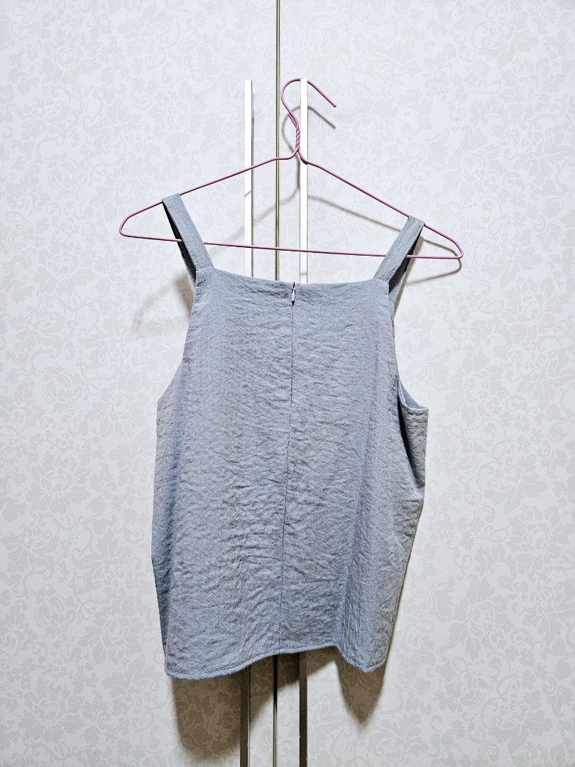 Blue Basic Top (Category: Blouses) located in Singapore. Submitted by tiffany.elaine (Listing ID 1467736801, Image 2). Description: Blue basic top with zipper at the back; Free Size; in good condition; worn 1-2 times before.