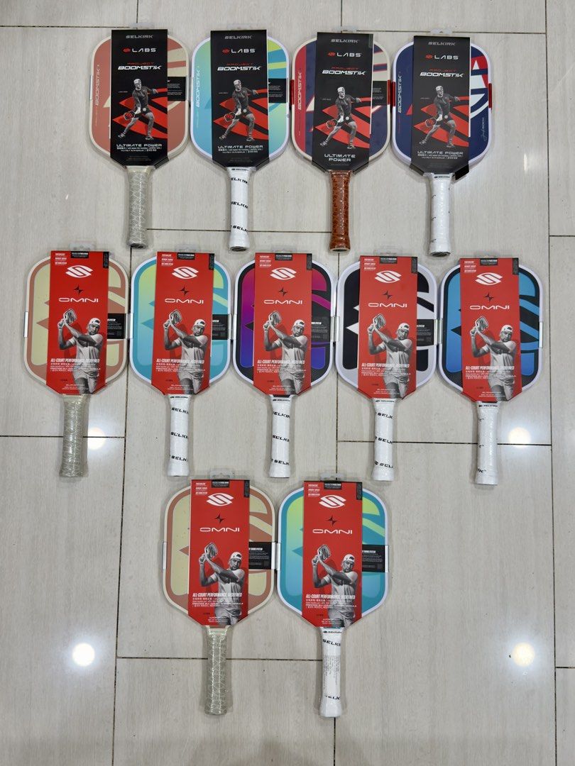 Bnew Selkirk paddles (Category: Racket and Ball Sports) located in Del Monte. Submitted by richard.o.yu (Listing ID 1467634418, Image 1). Description: Boomstick Calypso - ₱20,999 Boomstick Canyon - ₱20,999 Boomstick 1776 - ₱20,999 Boomstick Jacksock - ₱19,999 Omni Canyon (elong) - ₱20,999 Omni Canyon (wide) - ₱20,999 Omni Calypso (elong) - ₱20,999 Omni Calypso (wide) - ₱20,999 Omni Chalk (elong) - ₱19,999 Omni Cosmic (elong) - ₱19,999 Omni Hydro 