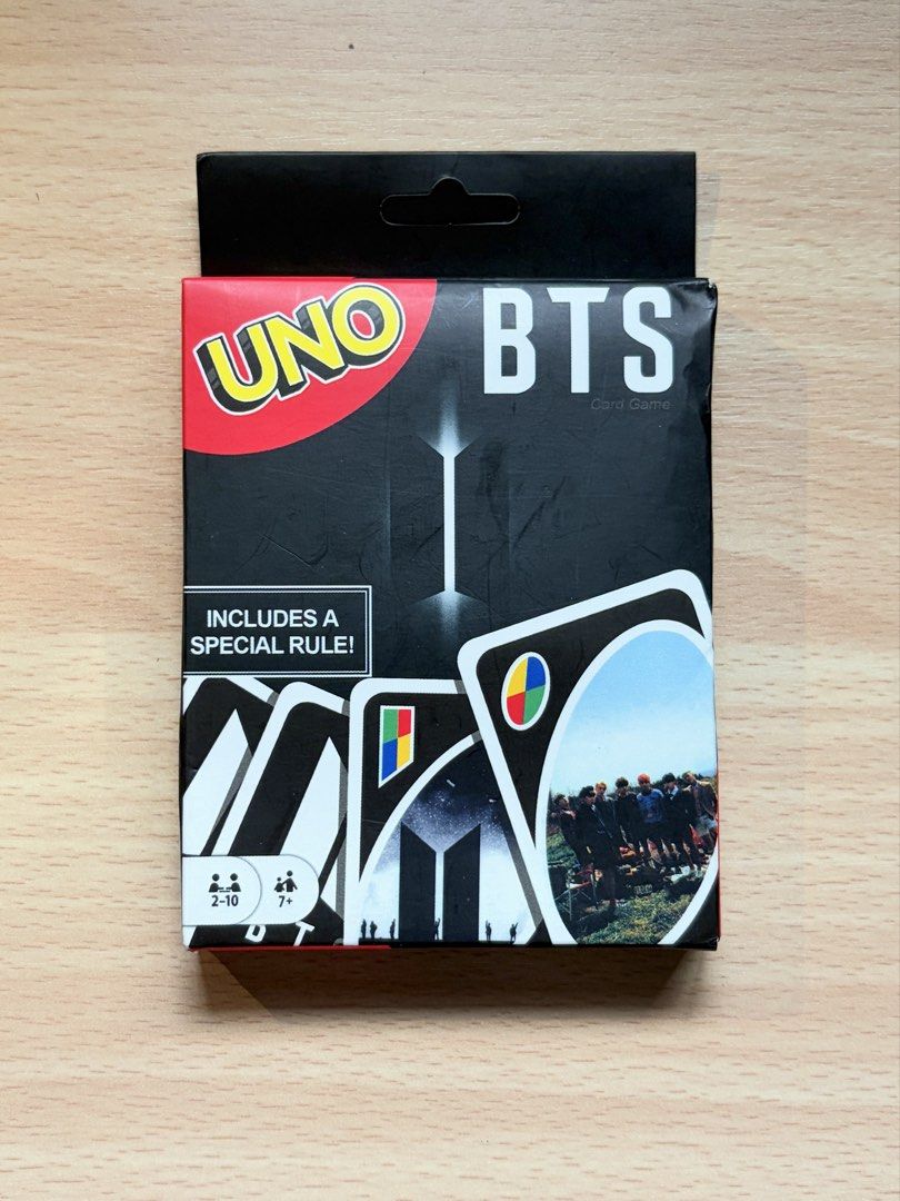 BTS UNO Card Set (Category: Board Games & Puzzles) located in Paranaque City. Submitted by calicoe (Listing ID 1467662758, Image 1). Description: 𓂃⋆.⟢ ♱ ⟢ .⋆𓂃 ♯┆ fs : bts uno card set ˶ᵔ ᵕ ᵔ˶ ! condition : 8/10 flaws : box itself is damaged, but contents are in good condition — loc : moonwalk, parañaque city — mop : gcash only — mod : lalamove / jnt / lbc ⛓️‍💥⟢ shipping dates are every tues & fri-sun, but seller’s availability may vary ༄.ೃ࿔࿐໋˖