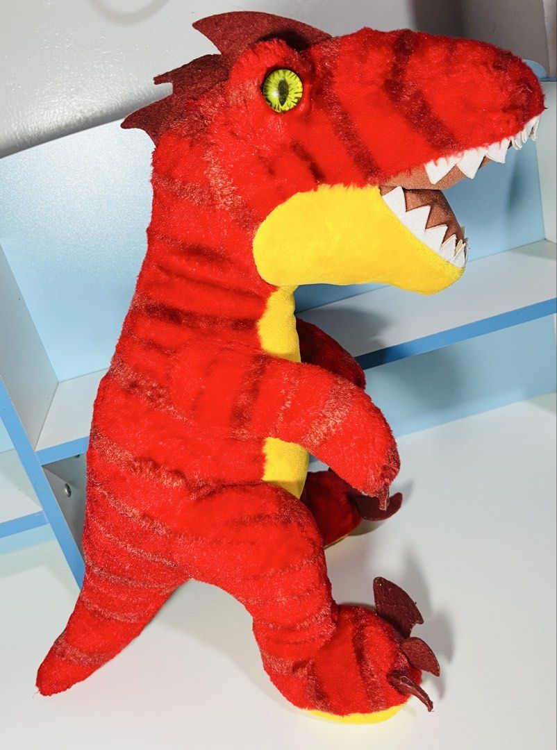 Build-A-Bear Red T-Rex Dinosaur large plushie (Category: Plushies & Soft Toys) located in Cainta. Submitted by jjsp_monsterhunting (Listing ID 1467656726, Image 1). Description: large dinosaur plushie approx 22 inches build a bear brand tag issue light eye scratch meet up pin loc cainta shipping options LALAMOVE✅JNT✅.