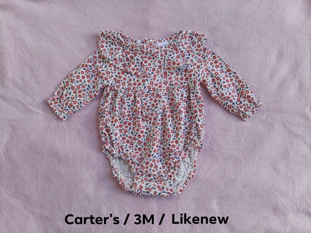 BUNDLE 6PCS CARTER'S (Category: Babies & Kids Fashion) located in Sipocot. Submitted by mszari (Listing ID 1467706036, Image 3). Description: 🎀 CARTER'S BUNDLE — 6 PIECES! ALL LIKELY NEW 🎀 Brand: Carter's Sizes: Mostly 3M | 1 piece 3-6M Condition: All Likely New — excellent, no flaws! ✨ 🦋 Striped coord set (top + shorts) 🌺 Bright pink floral romper 🌸 Dainty floral long-sleeve romper 🌴 Tropical hibiscus sundress 🌹 Pretty rose long-sleeve to