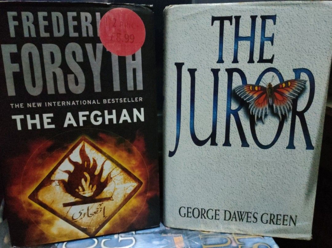 Bundle Listing — 2 Thriller Hardcovers (Category: Storybooks) located in Cainta. Submitted by giftshopbyyui (Listing ID 1467744080, Image 1). Description: 🎁 Bundle Deal — 2 Books for ₱280 💰 ₱180 each The Afghan — Frederick Forsyth - 📌 Genre: Espionage / Political Thriller - 📑 Format: Hardcover - ⭐ International Bestseller - 🌍 Origin: United Kingdom The Juror — George Dawes Green - 📌 Genre: Legal Thriller / Suspense - 📑 Format: Hardcover - 