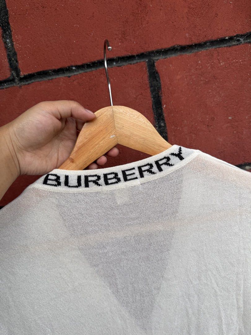 Burberry (Category: Luxury Apparel) located in Baguio. Submitted by mardimercredi14 (Listing ID 1467641317, Image 3). Description: 🔥 Burberry Dimensions: 19.5*24 Condition: excellent Color Rate: 10 ❌ missing one button ❌ cut washtag.