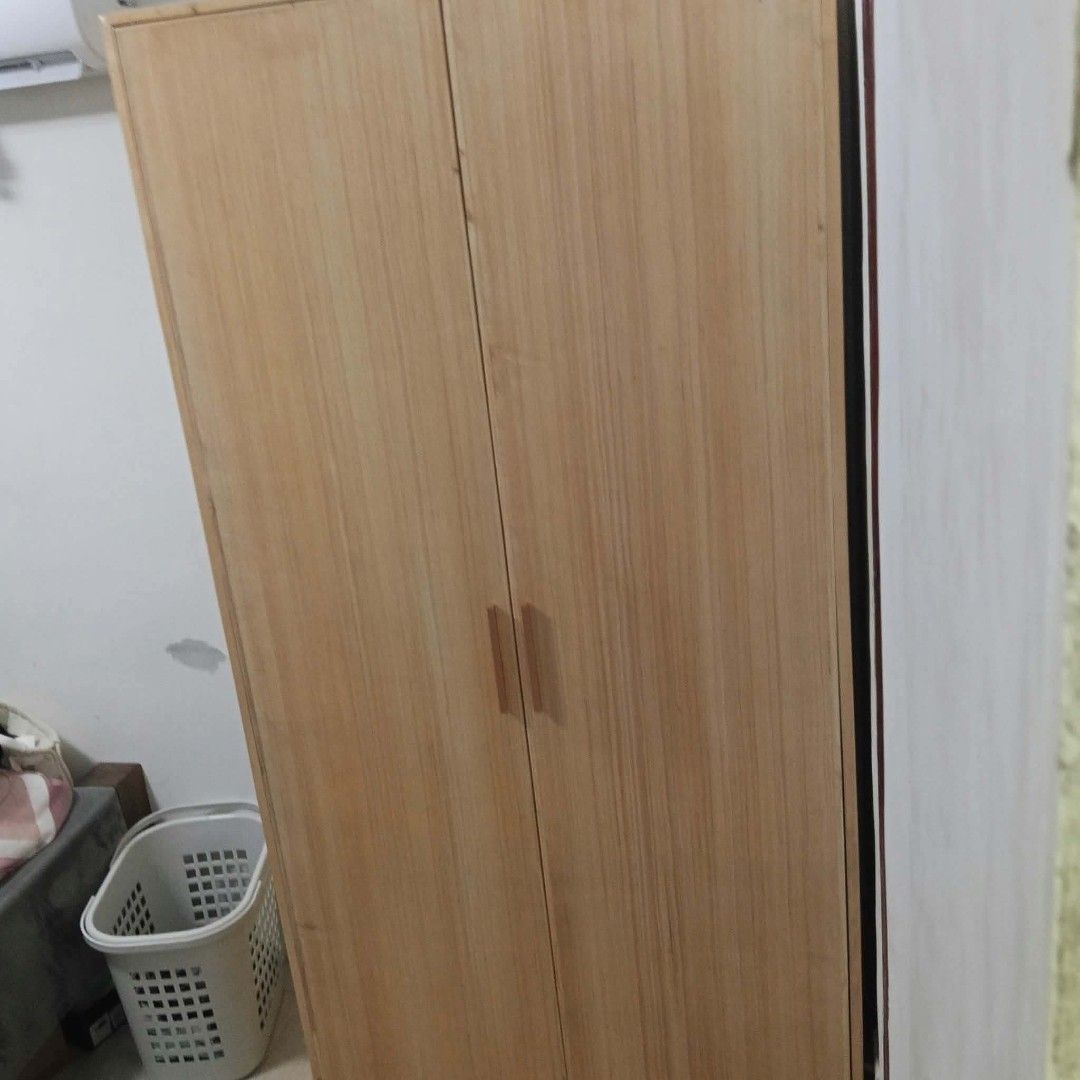 CABINET 2 DOORS (Category: Shelves, Cabinets & Racks) located in General Trias. Submitted by jameswoodlike (Listing ID 1467621519, Image 1). Description: length 39in width 20in height 78in 15k natural varnish finish made of 3/4 plyboard with walnut or mahogany stain finish with black stain finish add 1000 With white paint finish add 1500 installation and delivery not yet quoted depends on location nio po Direct manufacturer in Imus cavite 09 zero