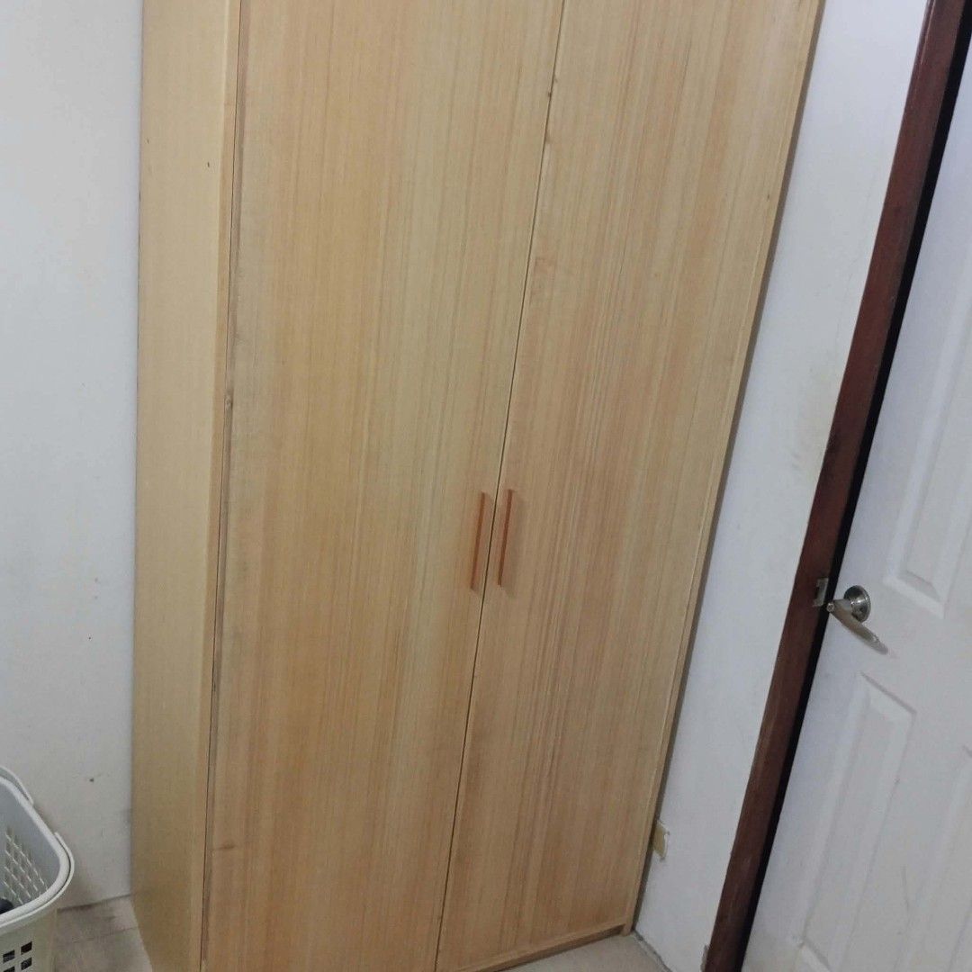 CABINET 2 DOORS (Category: Shelves, Cabinets & Racks) located in General Trias. Submitted by jameswoodlike (Listing ID 1467621519, Image 2). Description: length 39in width 20in height 78in 15k natural varnish finish made of 3/4 plyboard with walnut or mahogany stain finish with black stain finish add 1000 With white paint finish add 1500 installation and delivery not yet quoted depends on location nio po Direct manufacturer in Imus cavite 09 zero