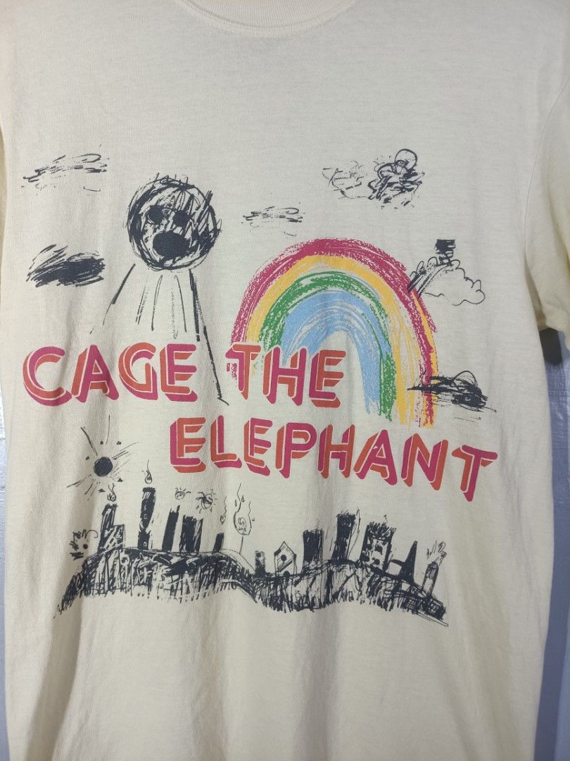 Cage The Elephant Band Tee (Category: Tshirts & Polo Shirts ) located in Cabuyao City. Submitted by junkthreads.finds (Listing ID 1467736925, Image 3). Description: Tag: Official printed Dimes: 18.5x28 Issue(s): Hairlines Color may vary due to lightning..