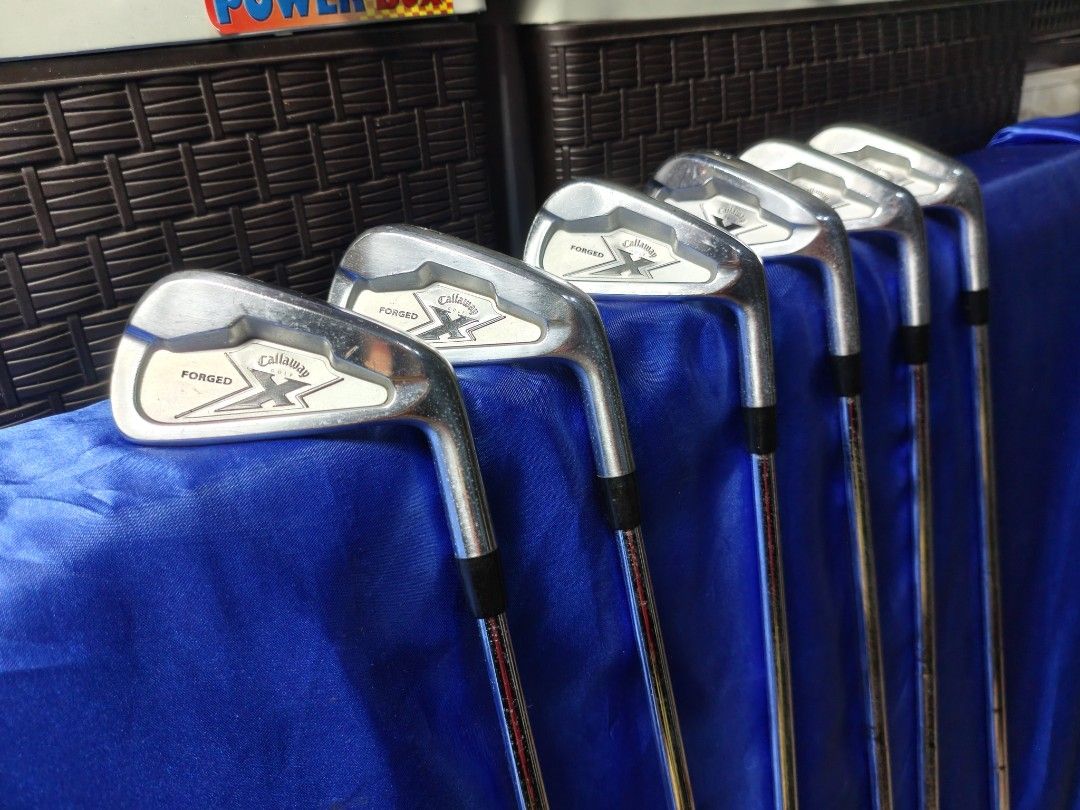 Callaway x forged set (Category: Golf) located in Manila. Submitted by meiyeon2 (Listing ID 1467604379, Image 3). Description: CALLAWAY GOLF SET.. CALLAWAY X FORGED iron 5-9 Pw CALLAWAY BIG BERTHA 3Wood CALLAWAY X DRIVER ODYSSEY MALLET PUTTER TITLIEST 4 hybrid true Memphis gold shaft for irons.. R flex right handed...
