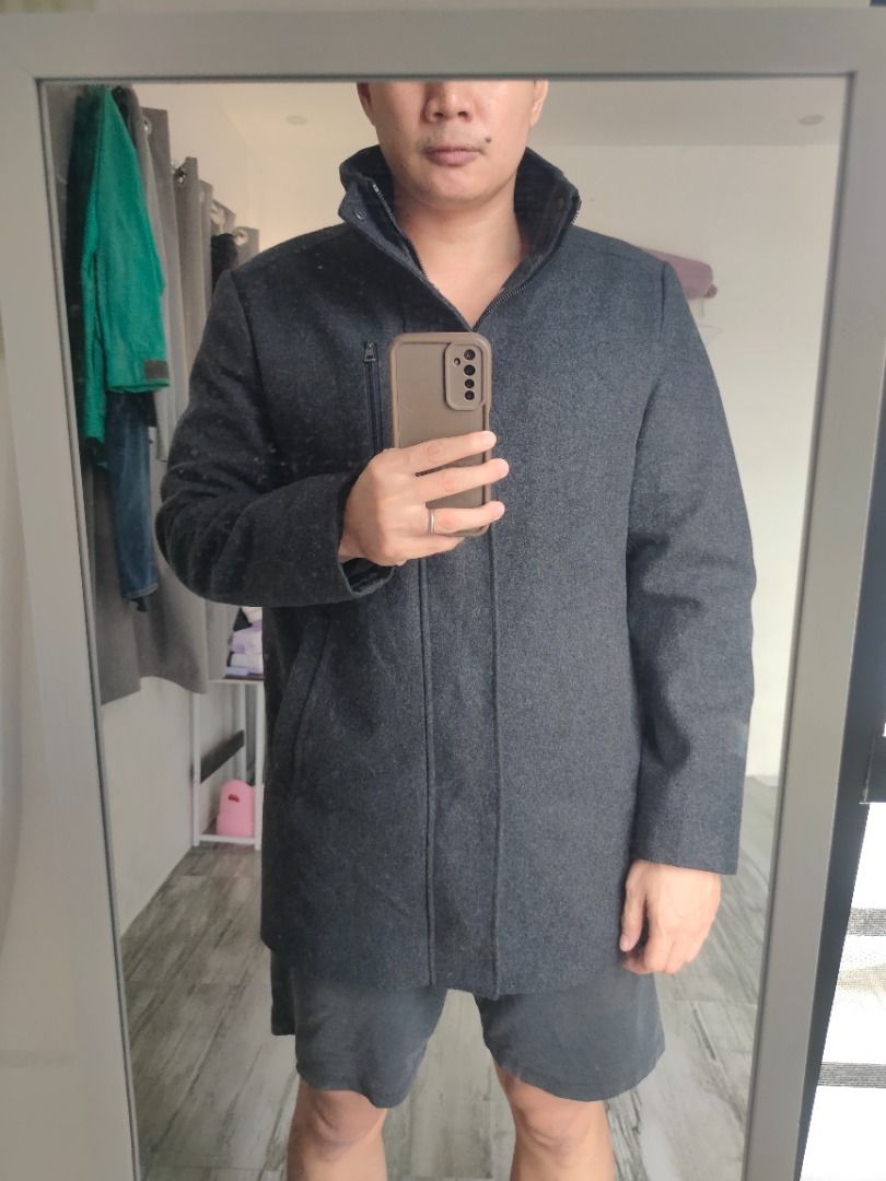 Calvin Klein Wool Coat Jacket - Medium (Category: Coats, Jackets and Outerwear) located in Dasmarinas. Submitted by acesteve (Listing ID 1467754222, Image 3). Description: Size in inches: 23 width 32.5 length No issues or alterations Loc: Dasma Cavite MOP: Gcash.