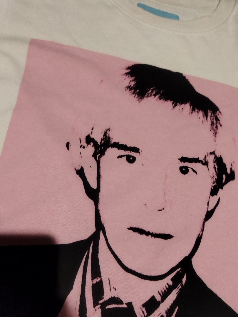 Calvin Klein x Andy Warhol (Category: Coats, Jackets and Outerwear) located in San Pedro. Submitted by jahfromdabl0ck_ (Listing ID 1467646924, Image 2). Description: Calvin Klein Jeans × Andy Warhol white crewneck sweatshirt featuring a pink and black pop-art self-portrait graphic and a co-branded patch near the hem from the 2018 Self-Portraits capsule collection designed under Raf Simons. #archive#hysteric.