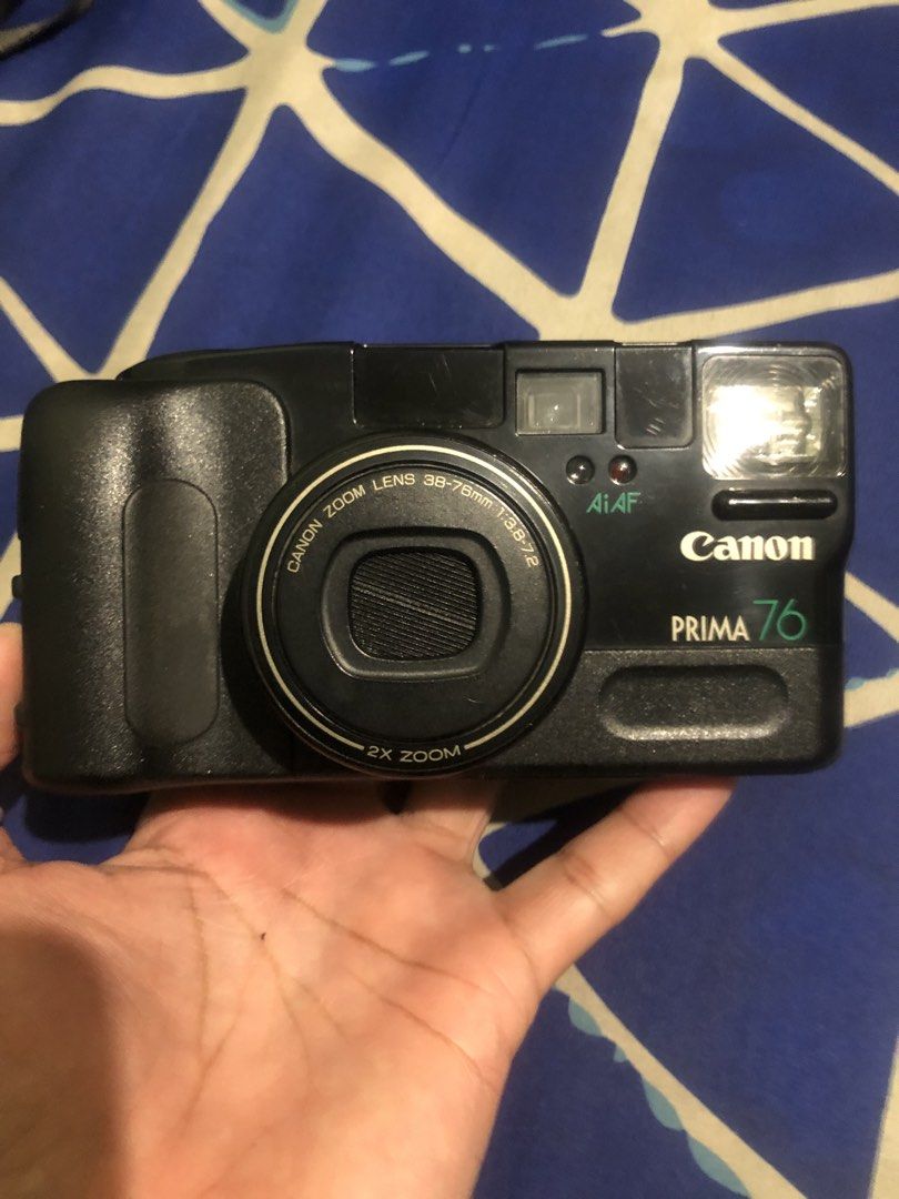 Canon Prima 76 (Category: Cameras) located in Quezon City. Submitted by markgolveo (Listing ID 1467759219, Image 2). Description: Canon Prima 76 Untested unit For parts our repairs or collection display Shows power on its led indicator panel All Compartment is clean Overall look cosmetics are good.