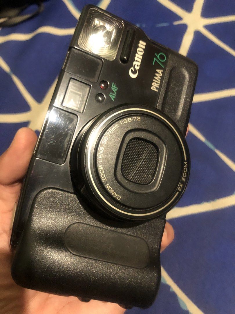 Canon Prima 76 (Category: Cameras) located in Quezon City. Submitted by markgolveo (Listing ID 1467759219, Image 3). Description: Canon Prima 76 Untested unit For parts our repairs or collection display Shows power on its led indicator panel All Compartment is clean Overall look cosmetics are good.