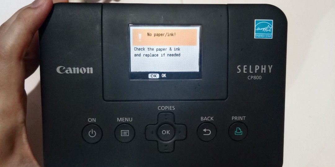 Canon selphy CP800 photo printer with issue (Category: Printers, Scanners & Copiers) located in Bulacan. Submitted by Shoppe.Ups (Listing ID 1467608981, Image 3). Description: for repair / parts / restoration power ok only unit only no charger or accessories included issue : stuck ung sa cartridge part what you see is what you get meetups: guiguinto plaridel bulacan - J&T *(Payment First) - LBC COP/COD *(payment first for shipping fee only) -pick