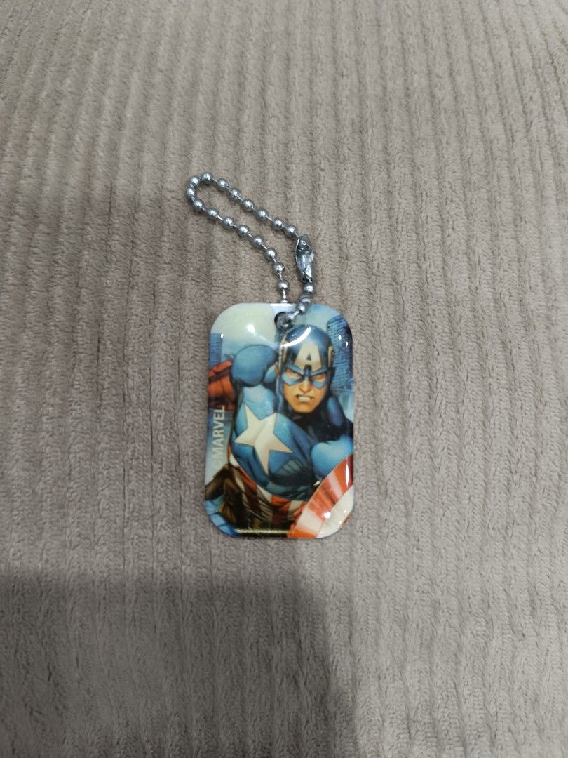 Captain America Dog Tag Chain (Category: Action & Battle Toys) located in Manila. Submitted by calvin3teri (Listing ID 1467649340, Image 1). Description: 200 Grab/Lalamove only ( buyer will book and shoulder fee ) MOP: Gcash .