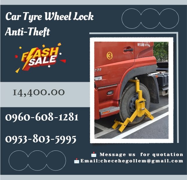 Car Tyre Wheel Lock Anti-Theft (Category: Everything Else Others) located in Lapu Lapu. Submitted by purebird.d6b6a1 (Listing ID 1467700285, Image 1). Description: ◎Material: Iron ◎Surface treatment: Paint ◎Weight: 24.5KG .