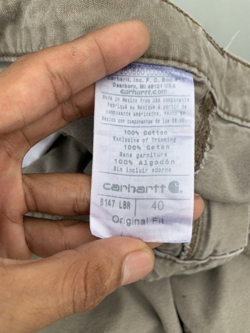 CARHARRT JORTS (Category: Shorts) located in Davao. Submitted by thriftninaid (Listing ID 1467753274, Image 2). Description: 1500 OR BEST OFFER📥 (🏷️CARHARTT) B147 LEATHER PATCH CARPENTER WAIST: 40 on tag (38 on meature tape) TIGHT:16 LENGHT:22 HEM:12.5 CLAIM PRICE: 1500 FREESHIPPPED📥 .