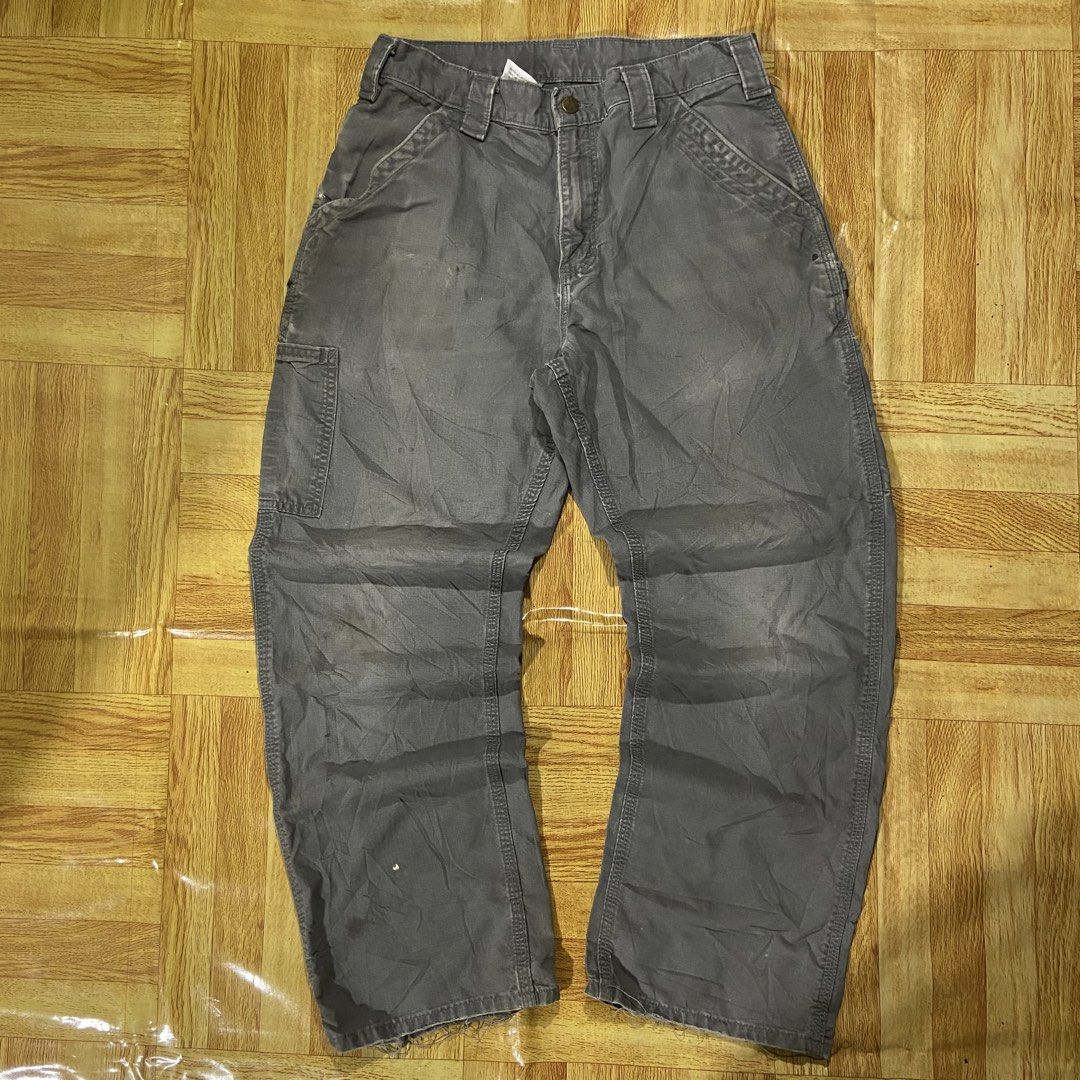 Carhartt Carpenter Pants (Category: Activewear) located in Dasmarinas. Submitted by thrift2gems (Listing ID 1467603796, Image 2). Description: Carhartt Carpenter Pants✨ -WIDTH: 29 -LENGTH: 37 -THIGH: 11.5 -LEG OPENING: 8 -COLOR RATE: 9/10 -CONDITION: 9/10 -ISSUE: CHECK PICS.