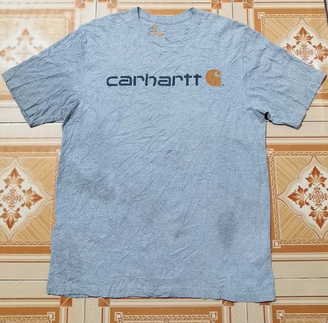Carhartt script tee (Category: Tshirts & Polo Shirts ) located in Alburquerque. Submitted by ayrelieonlineshop (Listing ID 1467651616, Image 2). Description: Carhartt script tee size large dimensions W-22 L-30 excellent condition no pinhole or punit no cracks print.