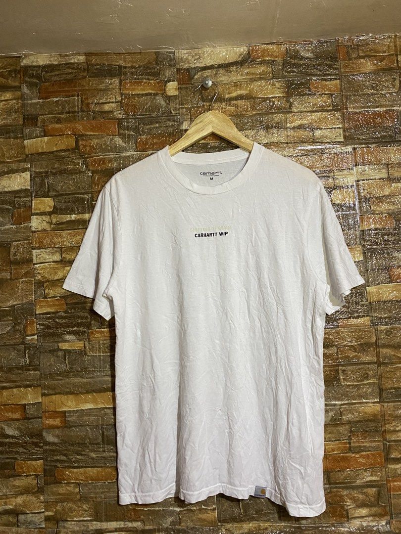 CARHARTT WIP WORK İN PROGRESS (Category: Tshirts & Polo Shirts ) located in Cebu City. Submitted by arsenyong (Listing ID 1467744792, Image 1). Description: 20.5 by 27 Excellent 9.5/10 color ate Issue: last pic small pinholes Need wash only .