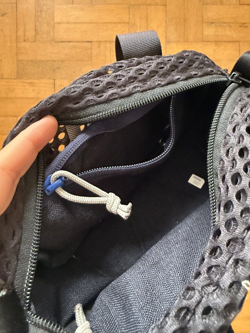 Carry Om Kunti bag (Category: Cross-body Bags) located in Binan City. Submitted by julia1923 (Listing ID 1467639237, Image 2). Description: - RFS not a fan of the brand anymore - Main zippered compartment with a convenient inner zip pocket and blue pull tab - Durable structured base with quilted pattern stitching for extra support - Adjustable strap for a comfortable, customized fit - Interior hanging tag detailing eco-friendly recycled materials