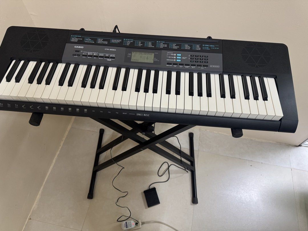 CASIO CTK-2550 Keyboard (Category: Musical Instruments) located in Manila. Submitted by khimellorin (Listing ID 1467727823, Image 3). Description: 🎹 FOR SALE: CASIO CTK-2550 Keyboard (pre-loved) - With power adapter - Works with battery or power adapter - All keys are working - No issue - Clean and well kept appearance CASIO CTK-2550 (61 keys) - 5000 STAND - 900 SUSTAIN PEDAL - 600 ALL IN - 6,000 ‼️ 🚚 For Pickup or Lalamove DM FOR MORE DETAILS.