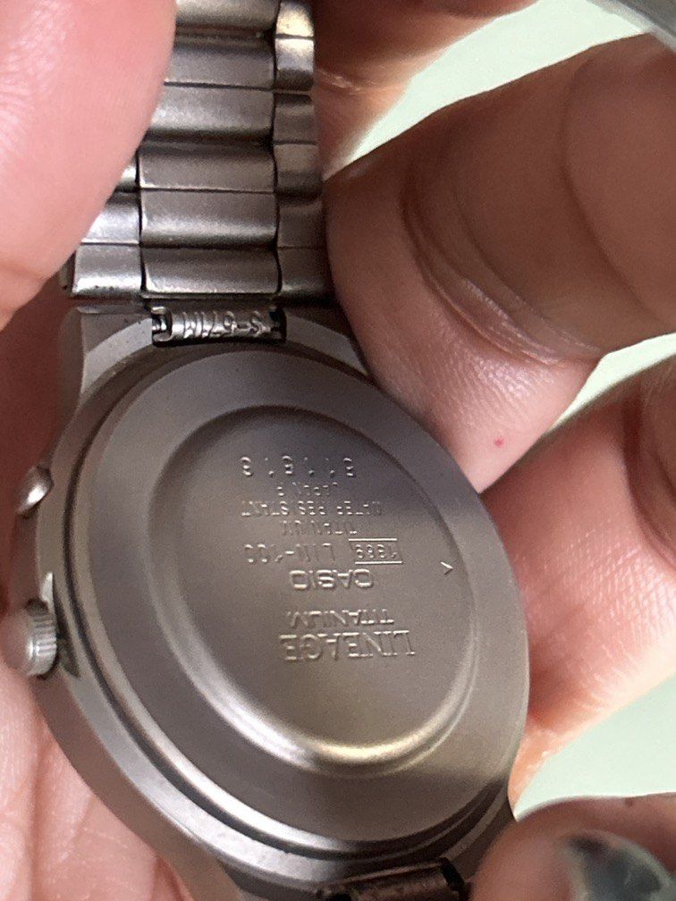 Casio Lineage Titanium LIN-100 Analog Watch (Category: Men's Watches) located in Cavite. Submitted by mamamia73 (Listing ID 1467806039, Image 2). Description: - Brand: Casio Lineage LIN-100 - Material: Lightweight titanium case and matching link bracelet - Dial: Clean white with easy-to-read black Arabic numerals - Features: Practical date window at 3 o'clock - Water Resistance: Up to 5 bar (50 meters) - Condition: Solid metal build, comfortable 
