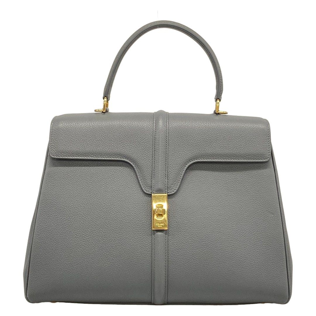 Celine Excellent condition handbag, size 16 (seize), medium size, gray. (Category: Wallets & Card holders) located in Las Pinas. Submitted by daisuki_japan_luxury_by_reiko (Listing ID 1467612086, Image 1). Description: Condition Notes [Exterior] - Overall ⇒ Scratches (including indentations) / Stains / Loss of shape - Handles ⇒ Corner scuffs / Stains - Bottom ⇒ Corner scuffs [Interior] - Overall ⇒ Scratches / Stains brand CELINE Genre handbag Pro