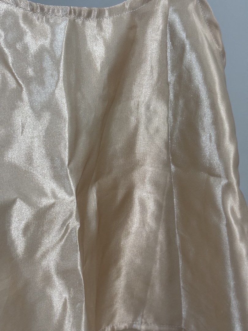 Champagne Silk Top (Category: Sleeveless) located in Quezon City. Submitted by chrissie__ (Listing ID 1467688664, Image 3). Description: ▪️Can be used underneath a Filipiñana ▪️ Used once.
