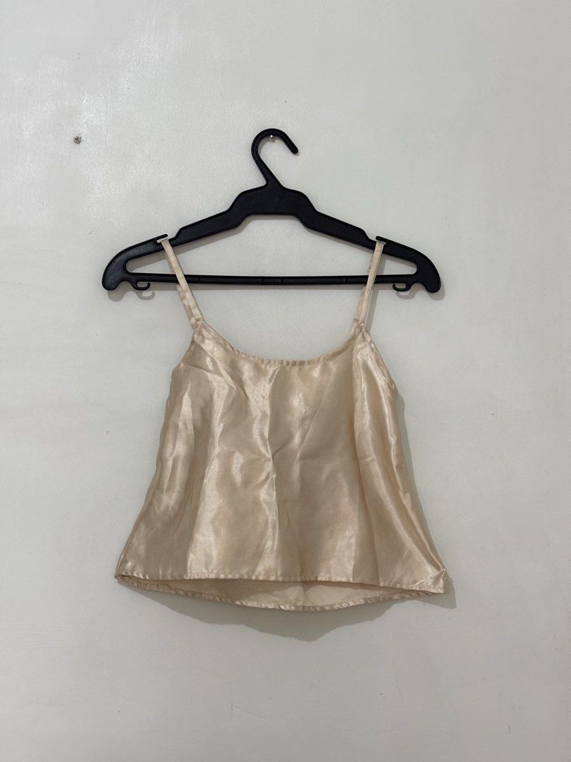 Champagne Silk Top (Category: Sleeveless) located in Quezon City. Submitted by chrissie__ (Listing ID 1467688664, Image 1). Description: ▪️Can be used underneath a Filipiñana ▪️ Used once.